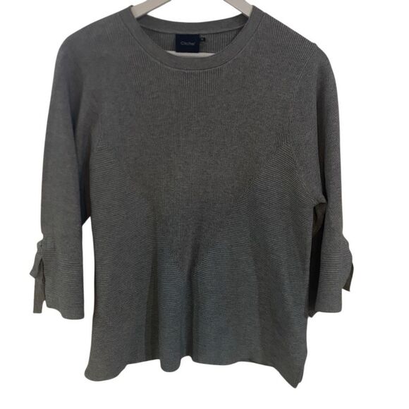 Cliche mixed knit pattern wool blend pullover crew neck sweater medium - Picture 1 of 5